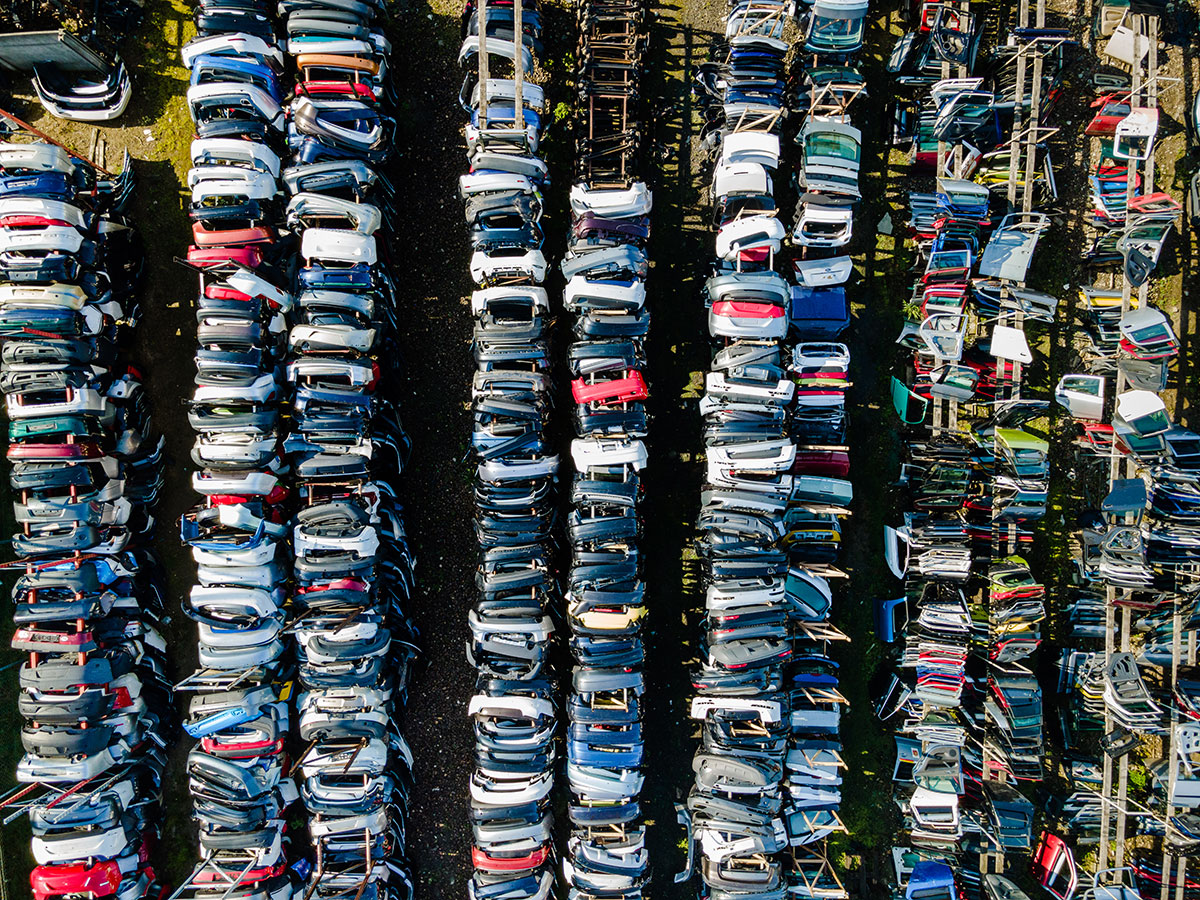 cars getting recycled