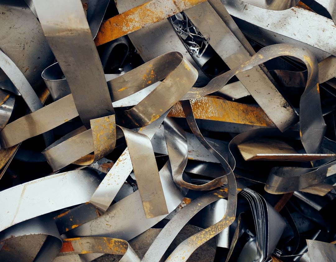 scrap metal collected for recycling