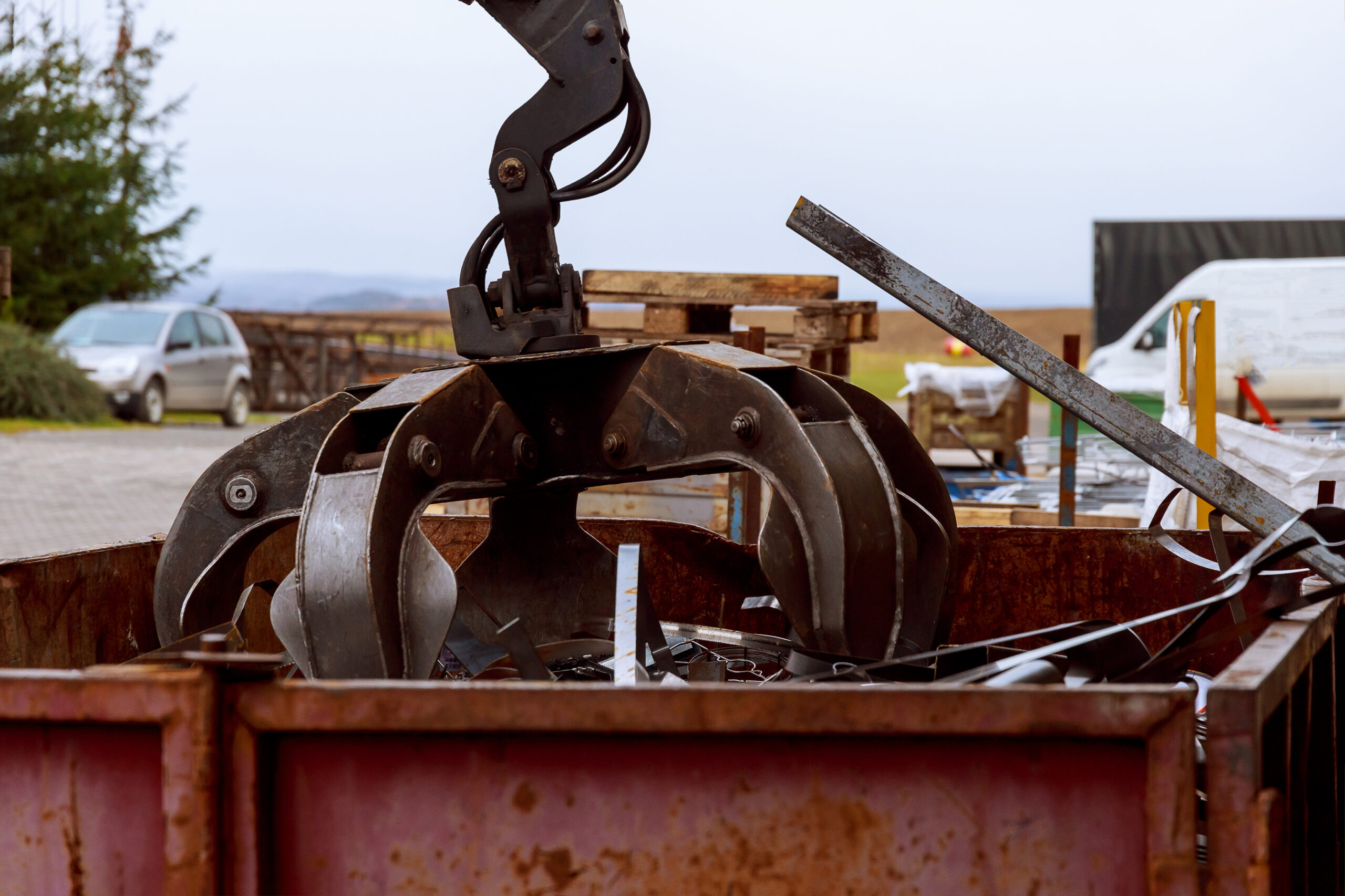 collecting scrap metal during a pick-up service in Melbourne