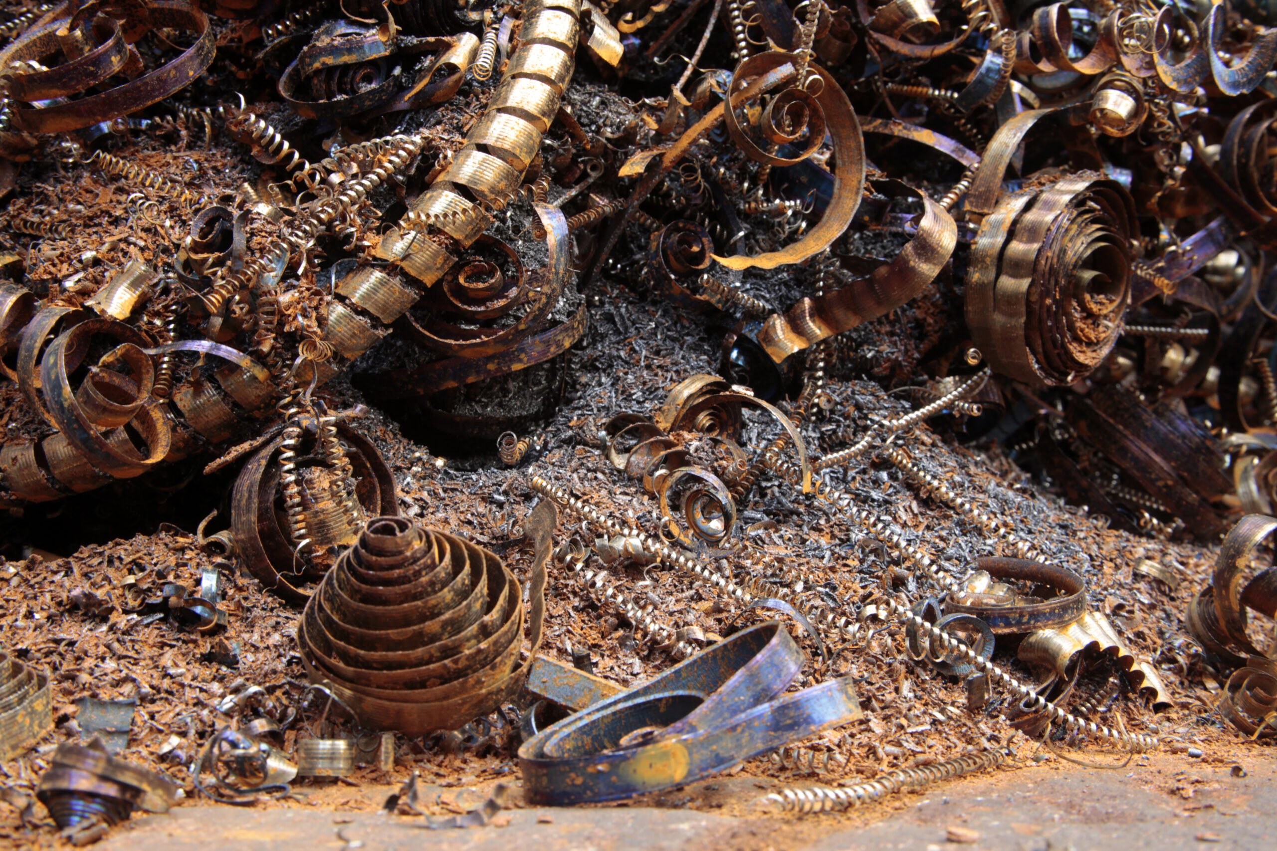 a pile of organised scrap metal